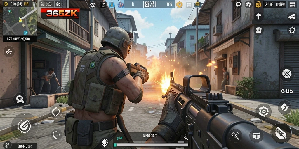 Tampilan gameplay seru dalam 365ZK dengan aksi TPS yang mendebarkan.