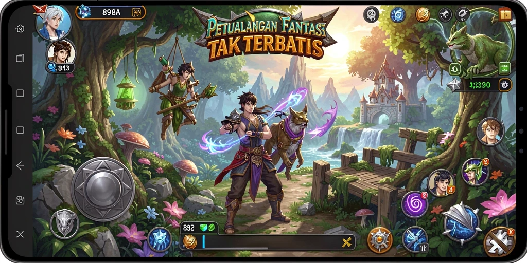 Tampilan menarik pada gameplay 898A dengan pertarungan epik.