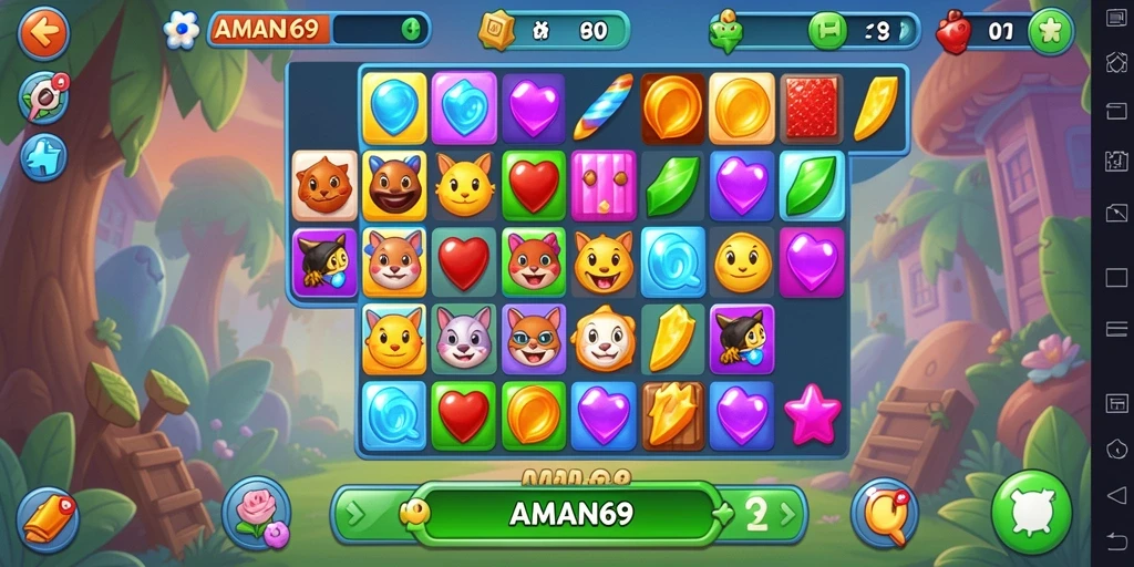 Tampilkan gameplay seru dengan tantangan Match-3.