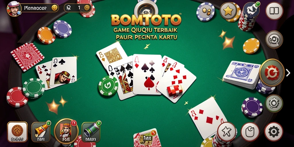 Tampilan menarik dalam gameplay QiuQiu di BOMTOTO.