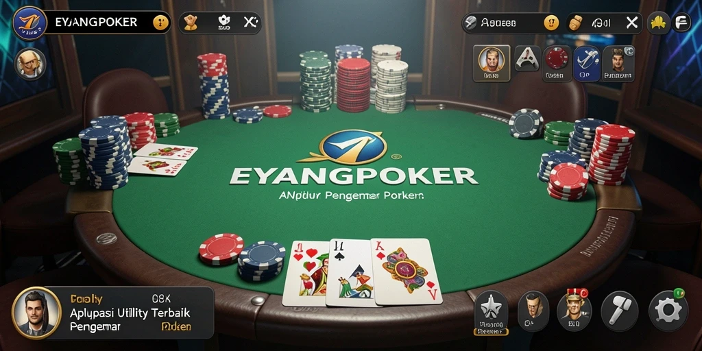 Tampilan utama EYANGPOKER menampilkan fitur poker yang menarik.