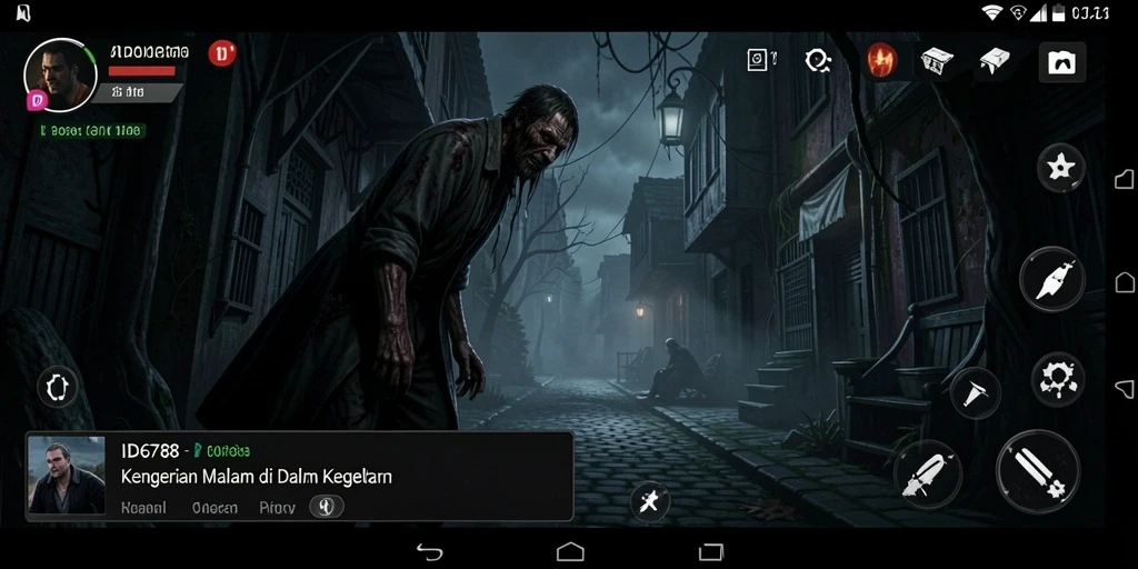 Screenshot menunjukkan momen menegangkan dalam ID6788 saat menghadapi makhluk horror.