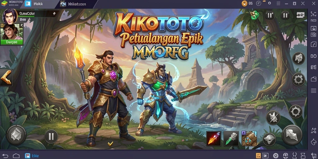 Screenshot KIKOTOTO menampilkan aksi pertempuran seru dalam game MMORPG.