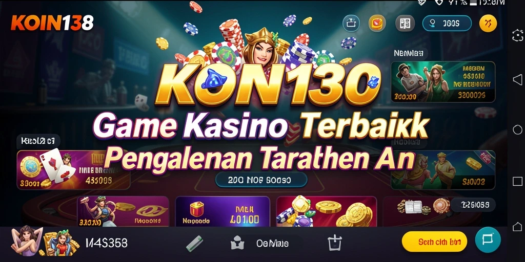 Screenshot gameplay KOIN138 yang menampilkan suasana kasino yang seru.