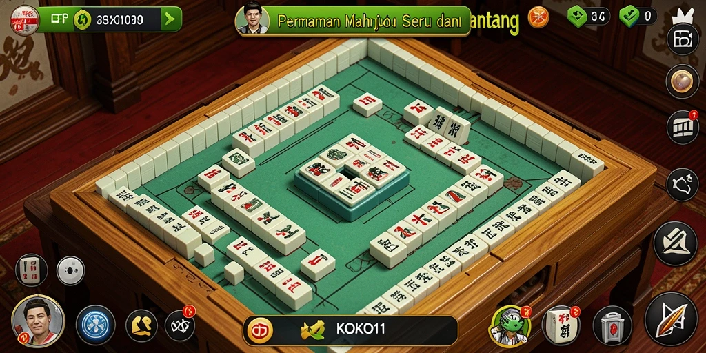 Gameplay seru KOKO11 yang penuh tantangan Mahjong.