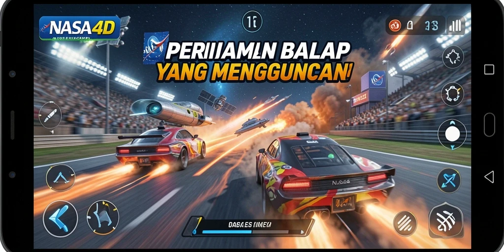 Screenshot gameplay NASA4D yang menarik dan mendebarkan.
