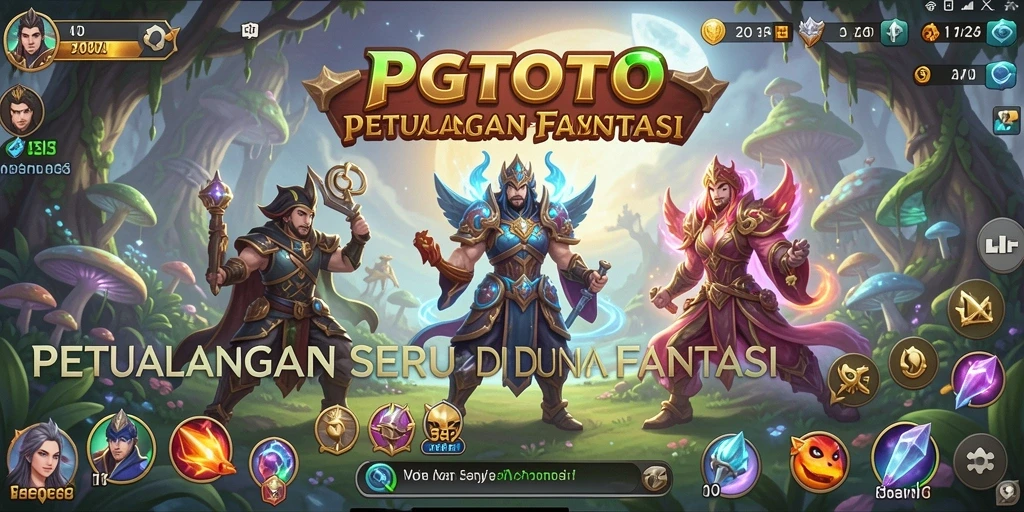 Screenshot utama PGTOTO menampilkan aksi seru dalam petualangan fantastis.