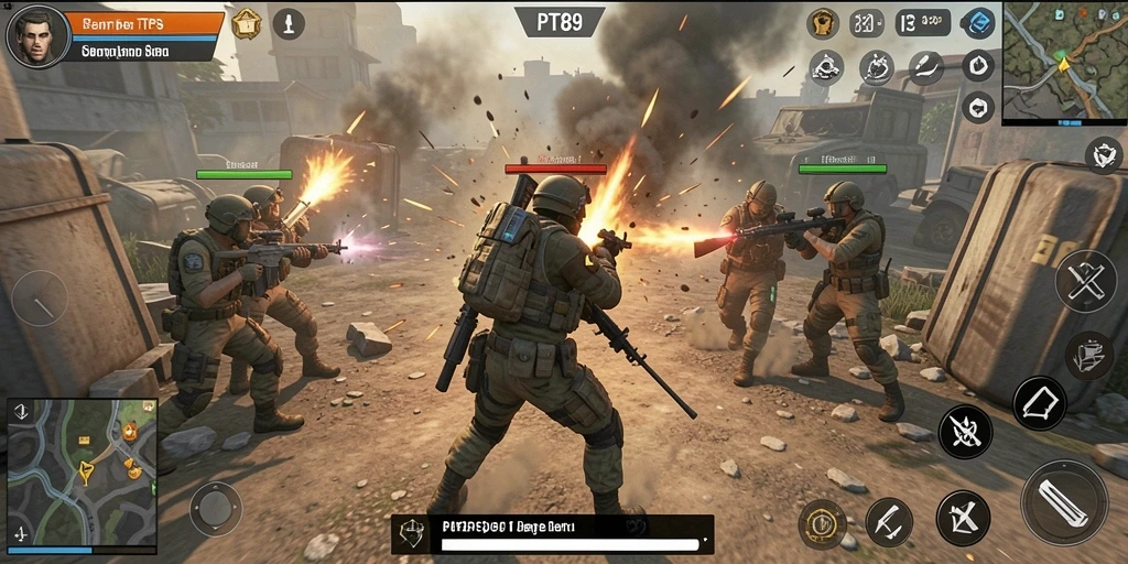 Tampilan grafis gameplay PT89 yang memukau dan penuh aksi.