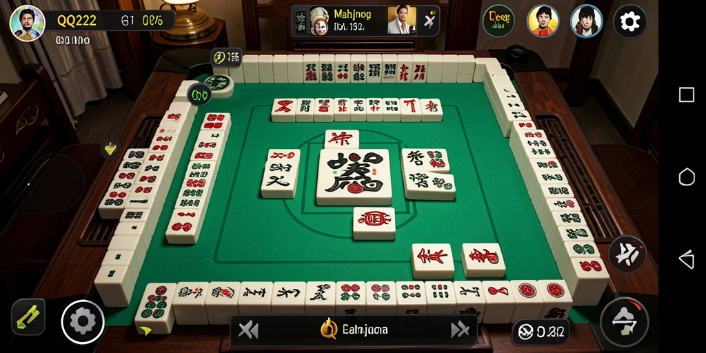 Gameplay Mahjong seru dalam aplikasi QQ222 yang menarik.