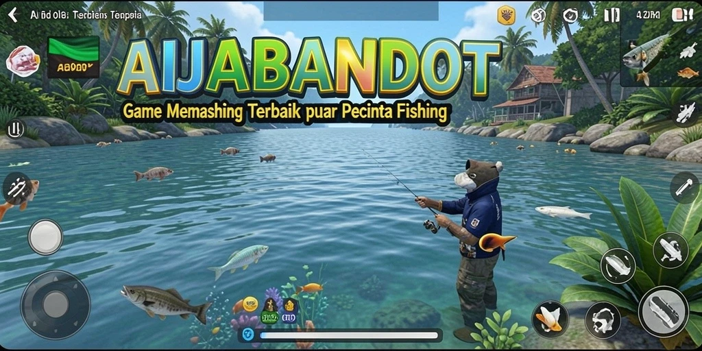 Tampilan gameplay RAJABANDOT dengan pengalaman memancing yang memikat.