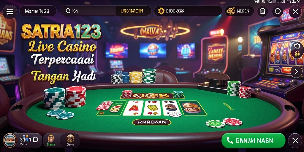 Tampilan gameplay Live Casino yang menarik di SATRIA123.