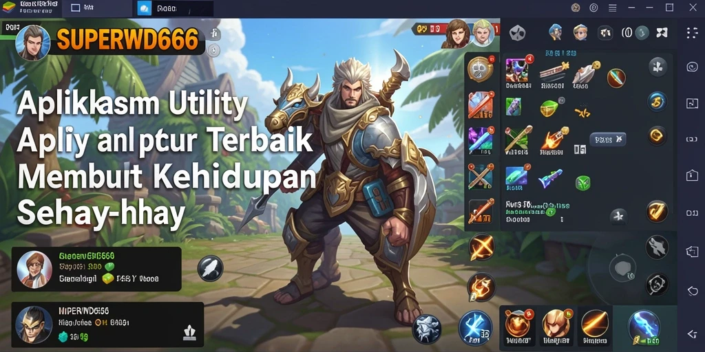 Screenshot menunjukkan tampilan antarmuka pengguna SUPERWD666 yang intuitif dan mudah digunakan.