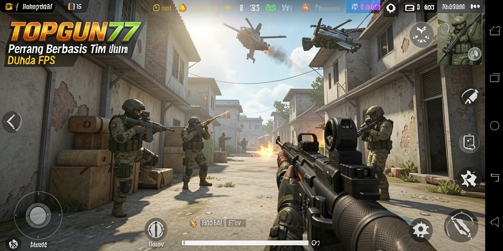 Gameplay mendebarkan dalam <strong>TOPGUN77</strong> dengan grafik realistis.