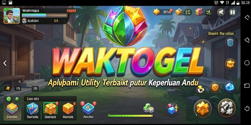 Tampilan utama WAKTOGEL dengan fitur pengingat dan statistik waktu.