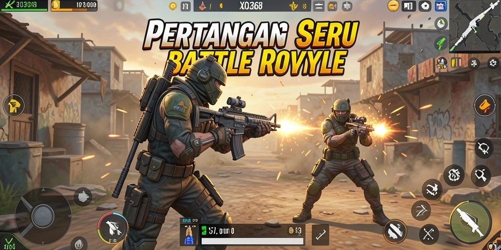 Tangkapan layar utama menampilkan gameplay pertempuran intens dalam XO368.