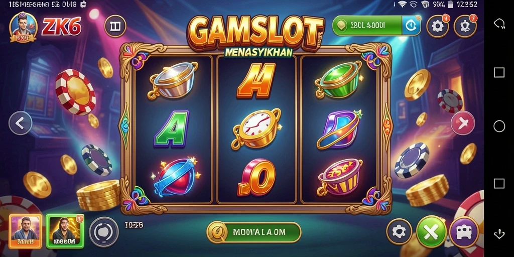 Tampilan gameplay ZK6 yang menarik di layar perangkat.